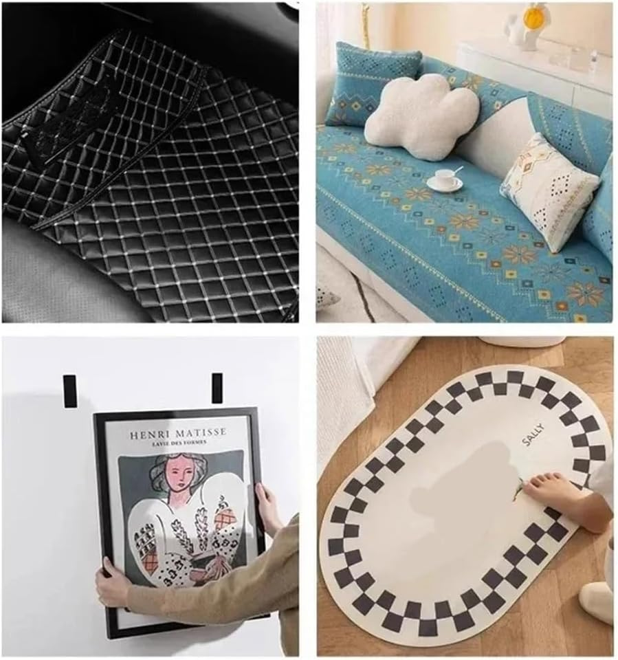 80Set Double Faced High Adhesive Fixing Stickers Set Kit Carpet Pad Dashboard Mat Fixed Home Floor anti Skid Tape Sticker Kit C image number 4