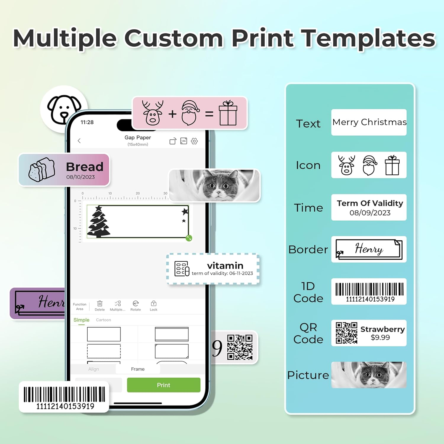Nelko Genuine P21 Label Maker Tape, Adapted Label Print Paper, 14X40Mm (0.55"X1.57"), Standard Laminated Office Labeling Tape Replacement, Multipurpose of Home, Office, 180 Labels/Roll, Transparent image number 3