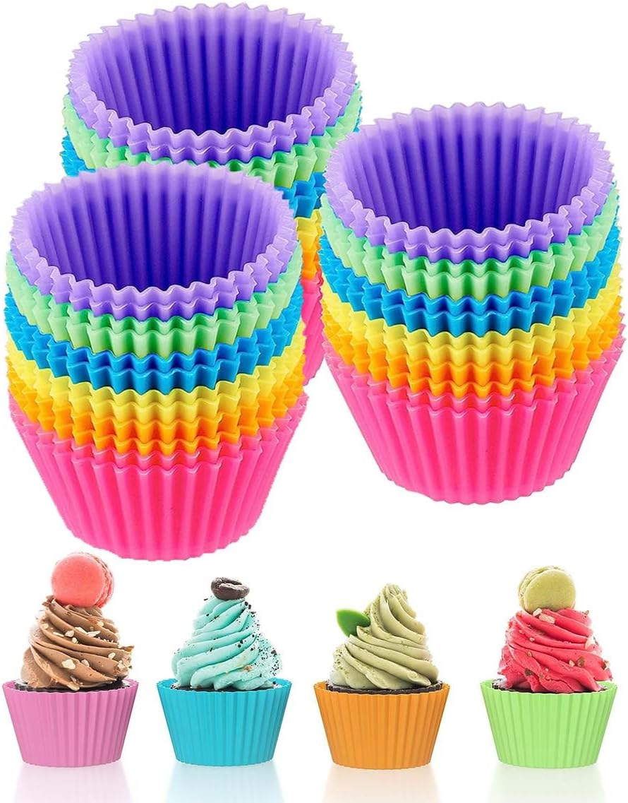 36 Pack Silicone Cupcake Liners, Reusable Silicone Muffin Cups Moulds image number 5