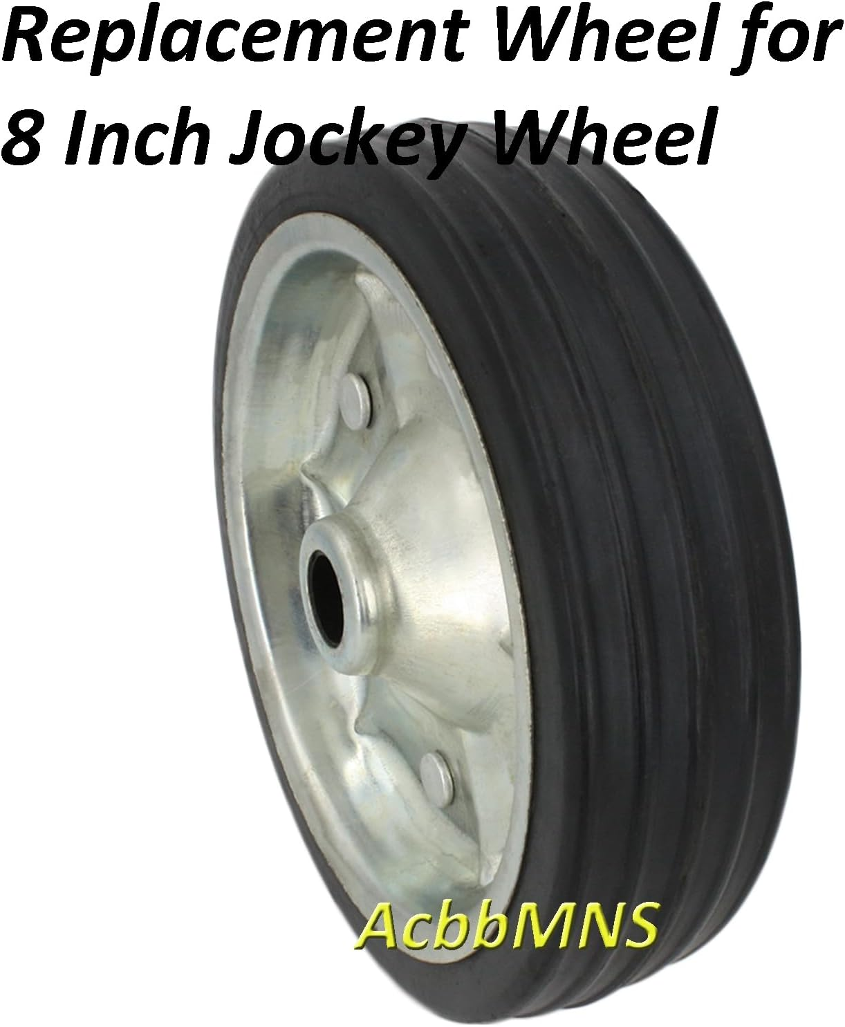 Acbbmns 8" (200Mm) Jockey Wheel Solid Rubber Replacement Wheel Tyre Tire Trailer Caravan, Diameter 200 Mm, Tyre Width 55 Mm, Bore 16Mm image number 5