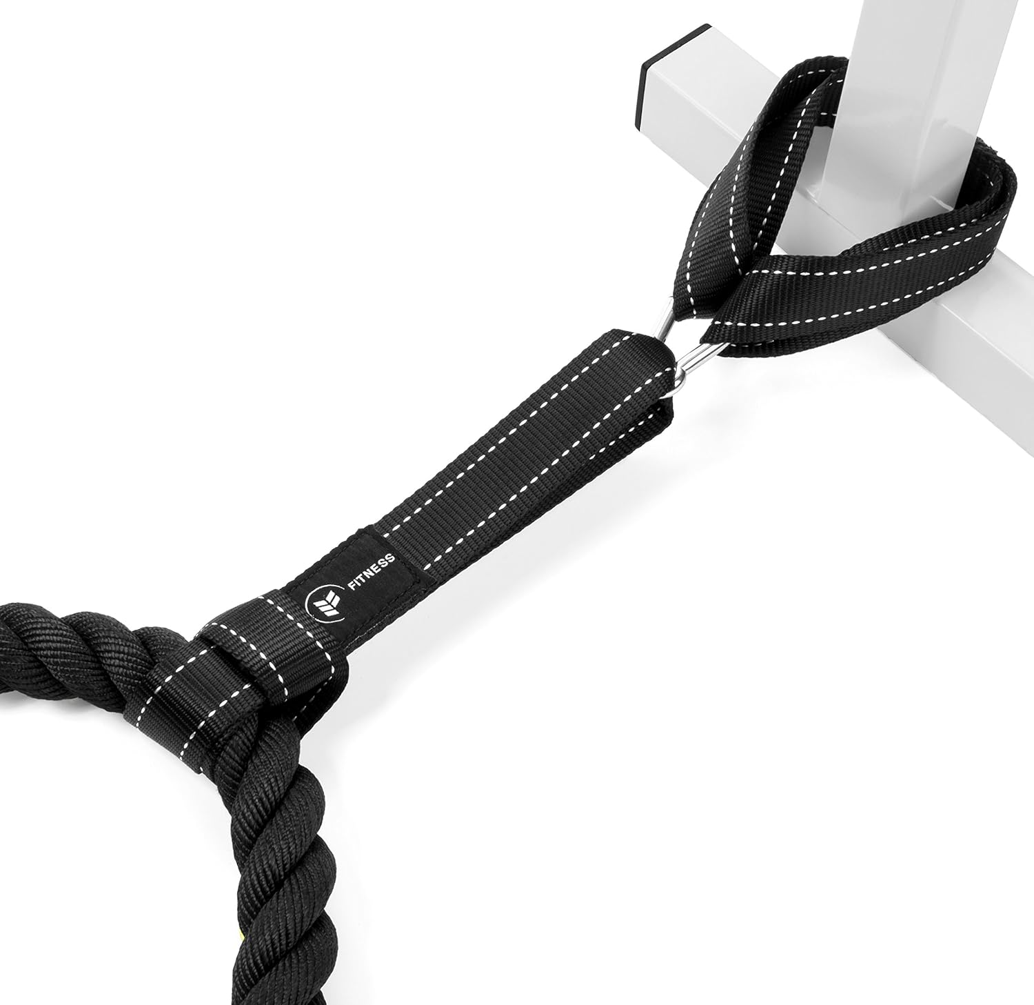 Battle Rope Anchor Strap Kit | Heavy Duty Reinforced Nylon | Easy and Fast Setup | Stops Rope Damage | Stainless Steel Carabiner | Includes Exercise Guide | image number 2