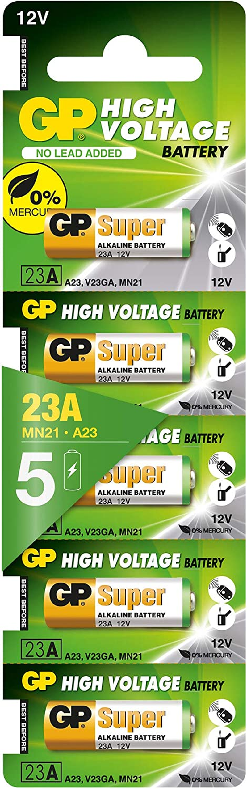 GP High Voltage 12V 27A Alkaline Battery (Pack of 5) image number 5