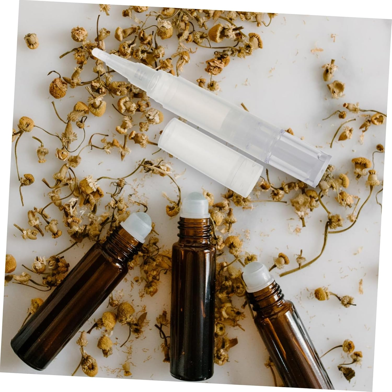 CIYODO 4Pcs Empty Twist Pen Manicure Brush Applicator Silicone Tip Nail Oil Eyelash Dispenser for Travel Daily Use image number 4