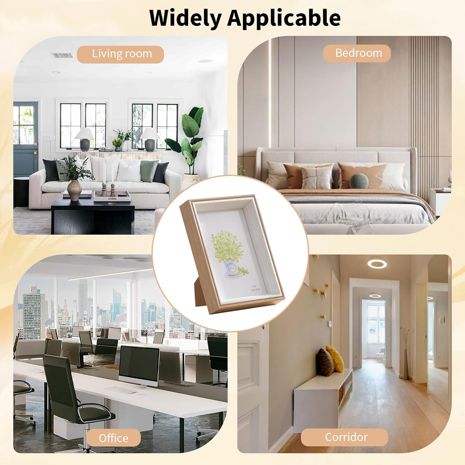 3 Pcs 6" Deep Photo Frames, 6"X 4" Photo Frames with Vertical/Horizontal Angle Bracket, Stereoscopic 3D Portrait Photo Frames, Picture Frames for Home Office Decoration Tabletop Wall Display (Grey)