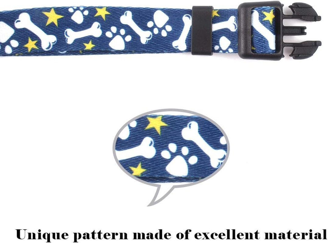 QQPETS Dog Collar Personalized Soft Adjustable Collars Large Dogs Outdoor Walking Running Training (L, Bone)