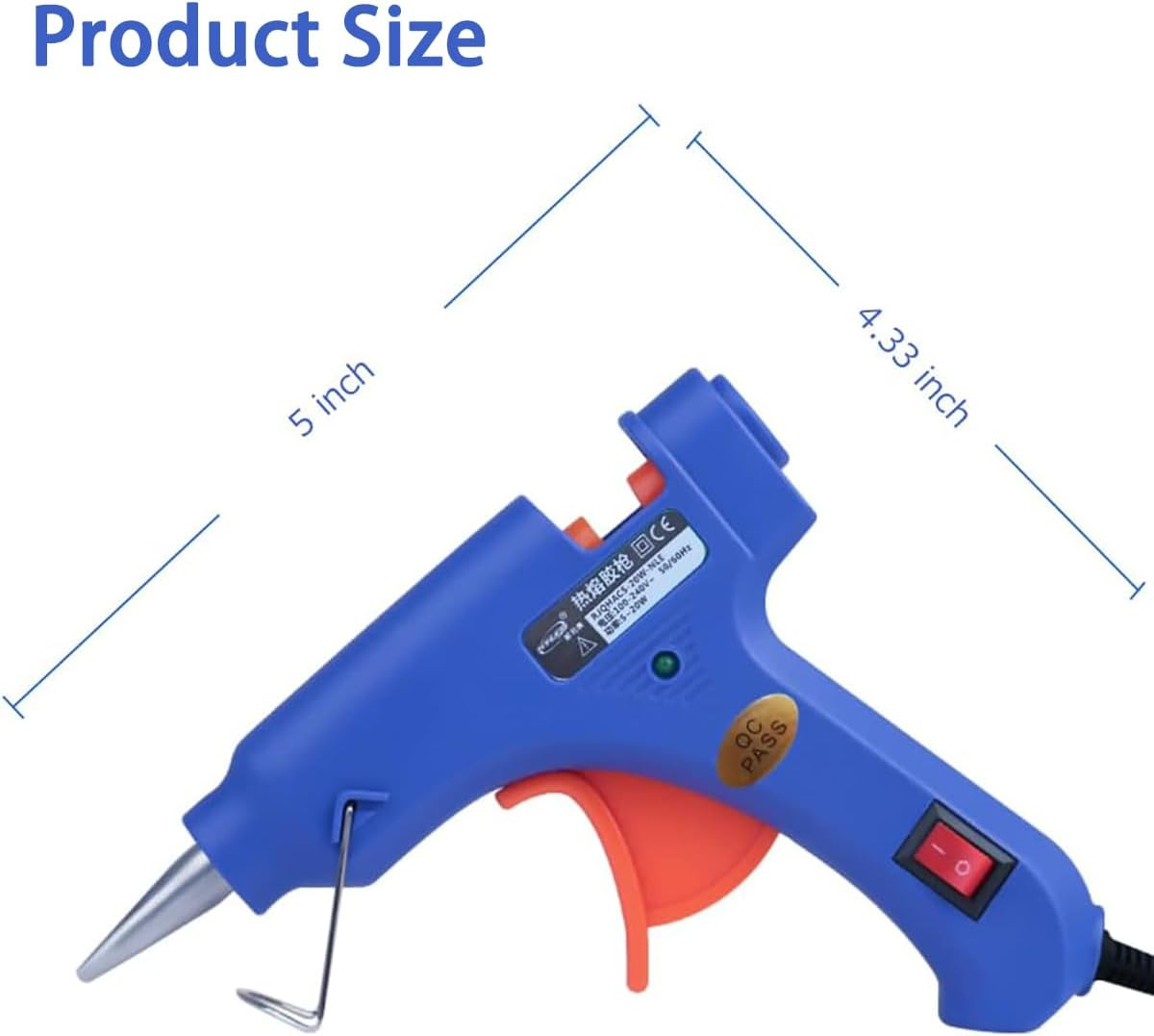 Hot Glue Gun Kit - Mini 20W Hot Glue Gun with 40 Glue Sticks for DIY Crafts, School Projects, and Quick Home Repairs image number 6