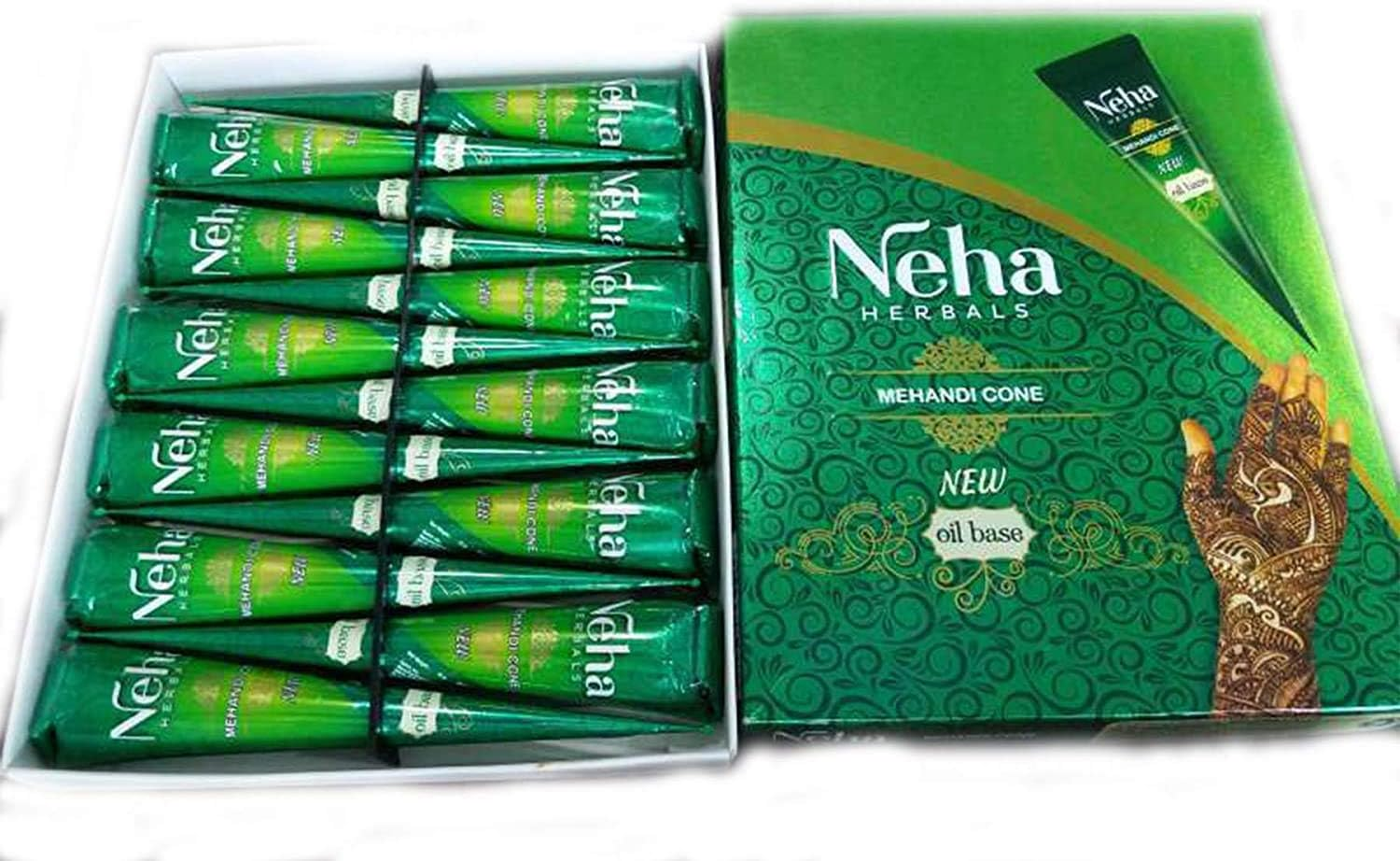 Neha Mehandi Cone Heena Mehandi Hand Design Natural Heena Mehandi (Combo Pack of 12 Cone) image number 4