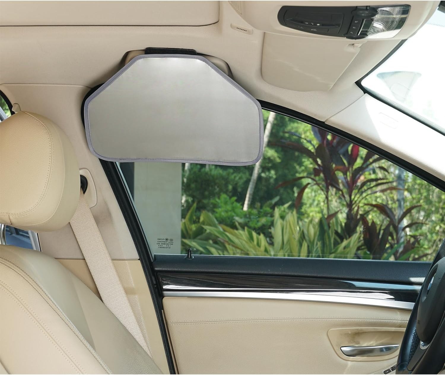 TFY Car Interior Roof Handle Sunshade - Side Window Sun Protection for Driver or Passenger, Reduces Glare and Heat, Easy Installation and Storage (Gray) image number 4