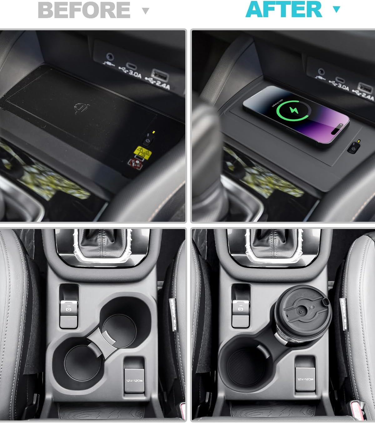 CDEFG for 2025 Subaru Forester Center Console Organizer Compatible with 2025 Subaru Forester Touring Limited Sport Premium Accessories Middle Console Armrest Storage Box (4PCS for Forester 2025) image number 1