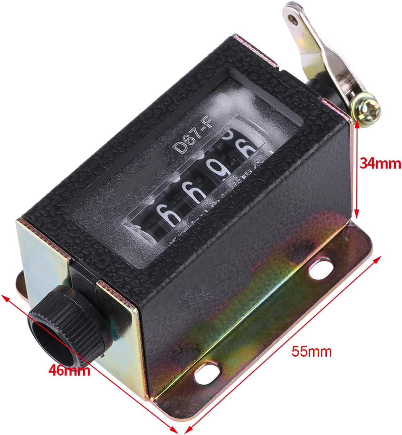 Chazcool 5 Digit Tally Counter, 0-99999 Resettable Manual Hand Mechanical Clicker, Manual Clicker with Metal Finger Ring Hoop Holder