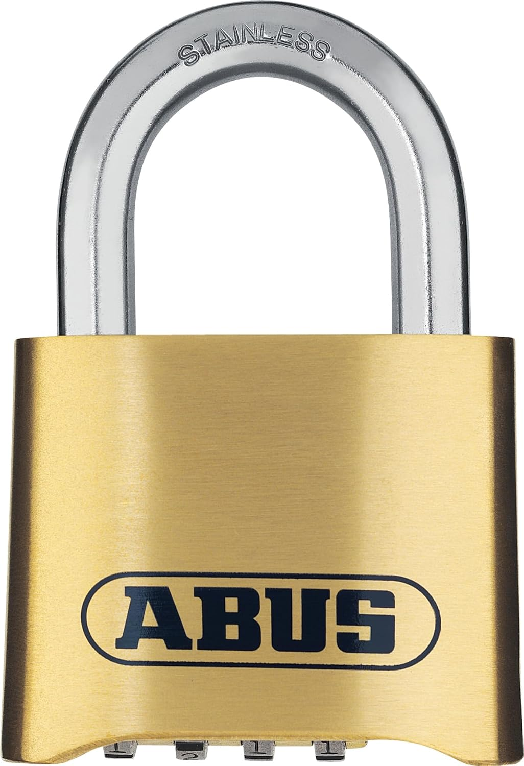 ABUS Combination Lock 180IB/50 - Brass Padlock - Weatherproof - with Individually Adjustable Number Code - ABUS Security Level 5 - Brass Colours