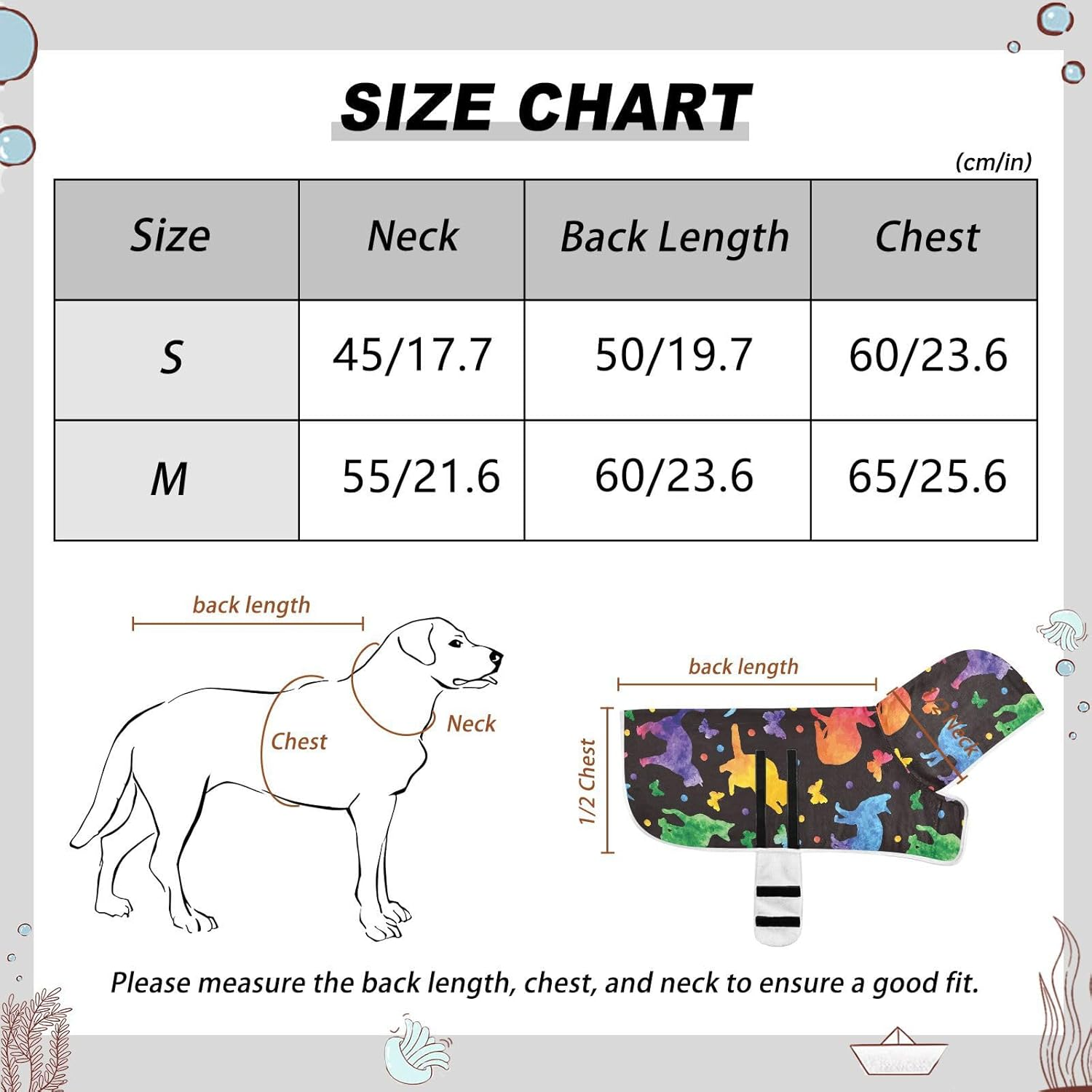 AIXIWAWA Color Silhouette Cats Pet Bathrobe Towels with Adjustable Collar & Waist, Quick Absorbent Drying Coat for Cats and Dogs image number 4