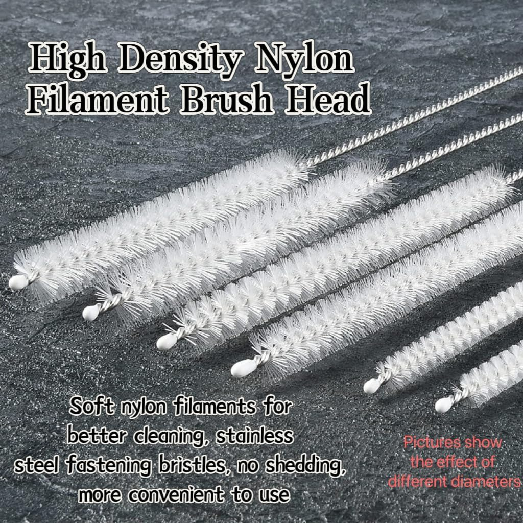 12 Inch Extra Long Straw Cleaner Brush, 12 PCS 12Mm Diameter Extra Wide Straw Brush Set for Long Straws for 40/30/20 Ounce Mugs,Scholastic Cups,Drinking Straws,Jug Tubes or Hummingbird Feeders, Etc. image number 2