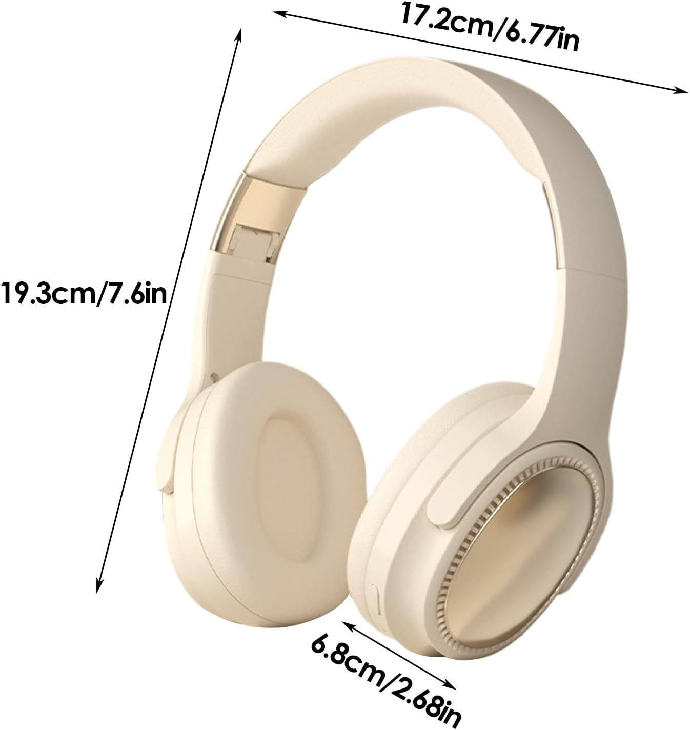 Over Ear Headphones,Comfortable Headphones over Ear | Skin-Friendly Cushions Foldable Headset with Stable Signal for Family Travel Home image number 3