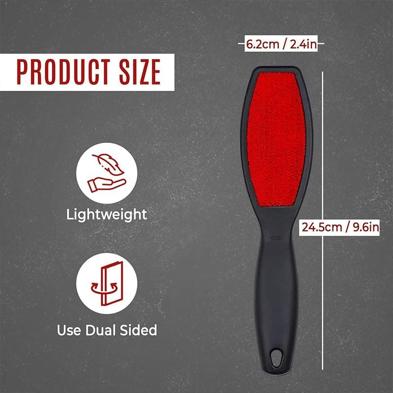 Double Sided Lint Pick-Up Brush for Pet Hair & Dust Remover &ndash; Two- Sided Lint Black Brush for Furniture, Clothes, Car Seats &ndash; Reusable Pet Hair Remover Tool for Dog & Cat Hair, Remove Brushes (2PCS) image number 3