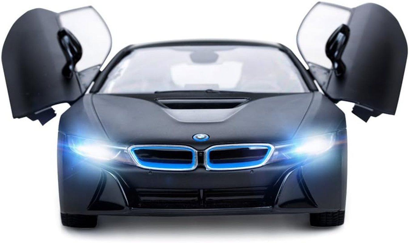 RASTAR BMW Remote Control Car, 1/14 BMW I8 RC Toy Model Vehicle for Kids, Open Doors by RC - Matt Black image number 2