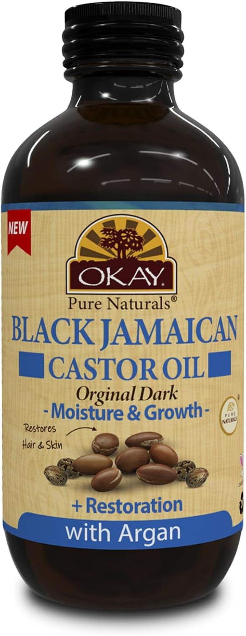 OKAY Pure Naturals OKAY Pure Naturals Black Jamaican Original Dark with Argan Oil, 4 Ounce, image number 1