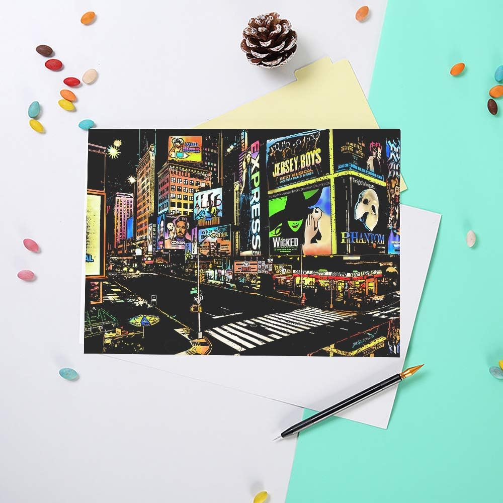 Scratch Art for Kids & Adults, Rainbow Engraving Painting Landscape Scratchboard(A4) Crafts Set: 8 Sheets with 4 Tools - New York, Statue of Liberty, Golden Gate Bridge, Manarola (America/Europe) image number 5