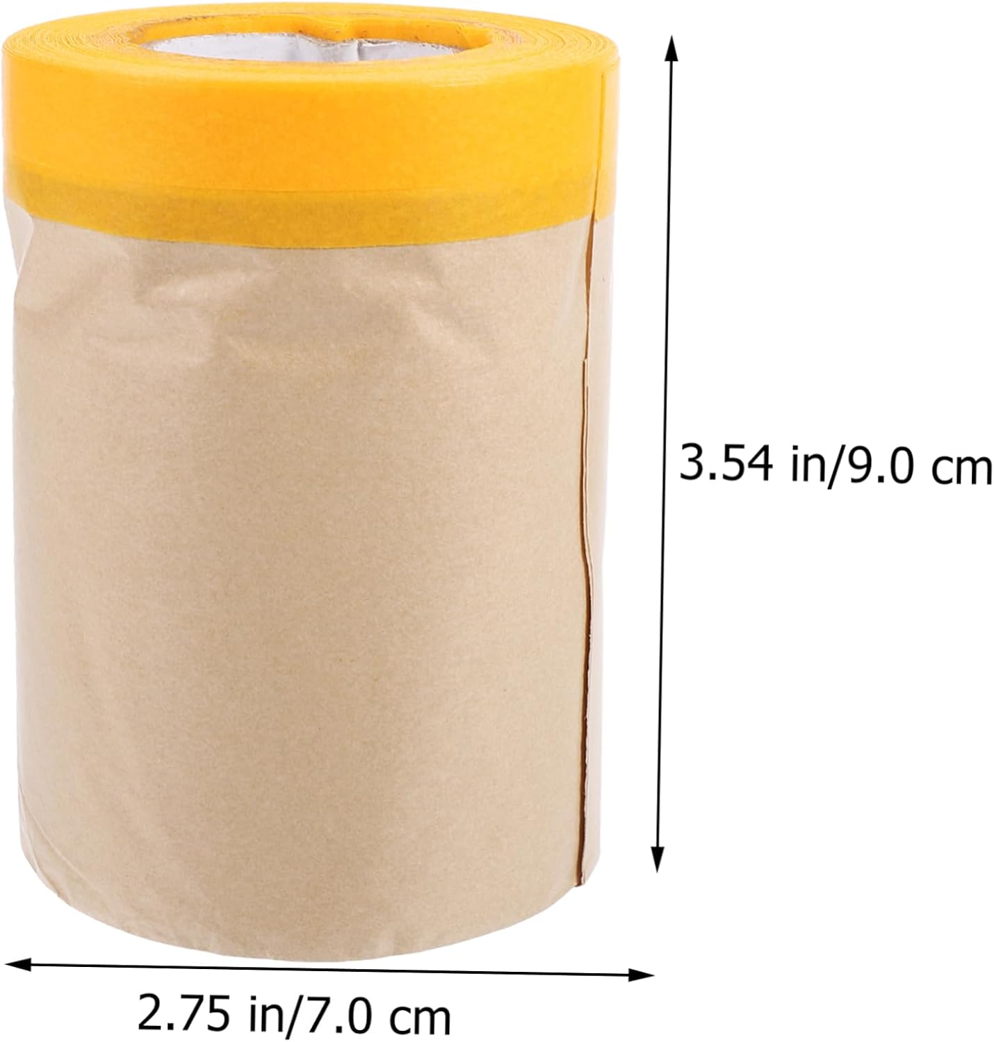 2Rolls DIY Adhesive Kraft Paper Masking Tape for Furniture Floor Multipurpose Paint Protection image number 1