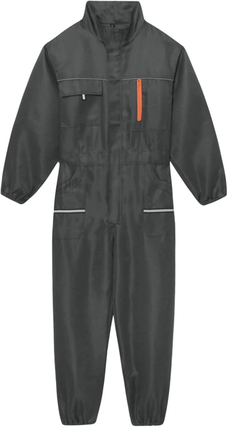 Aislor Mens Work Overalls Long Sleeve Full Body Dustproof Work Mechanics Jumpsuit Coveralls One Piece Workwear image number 3
