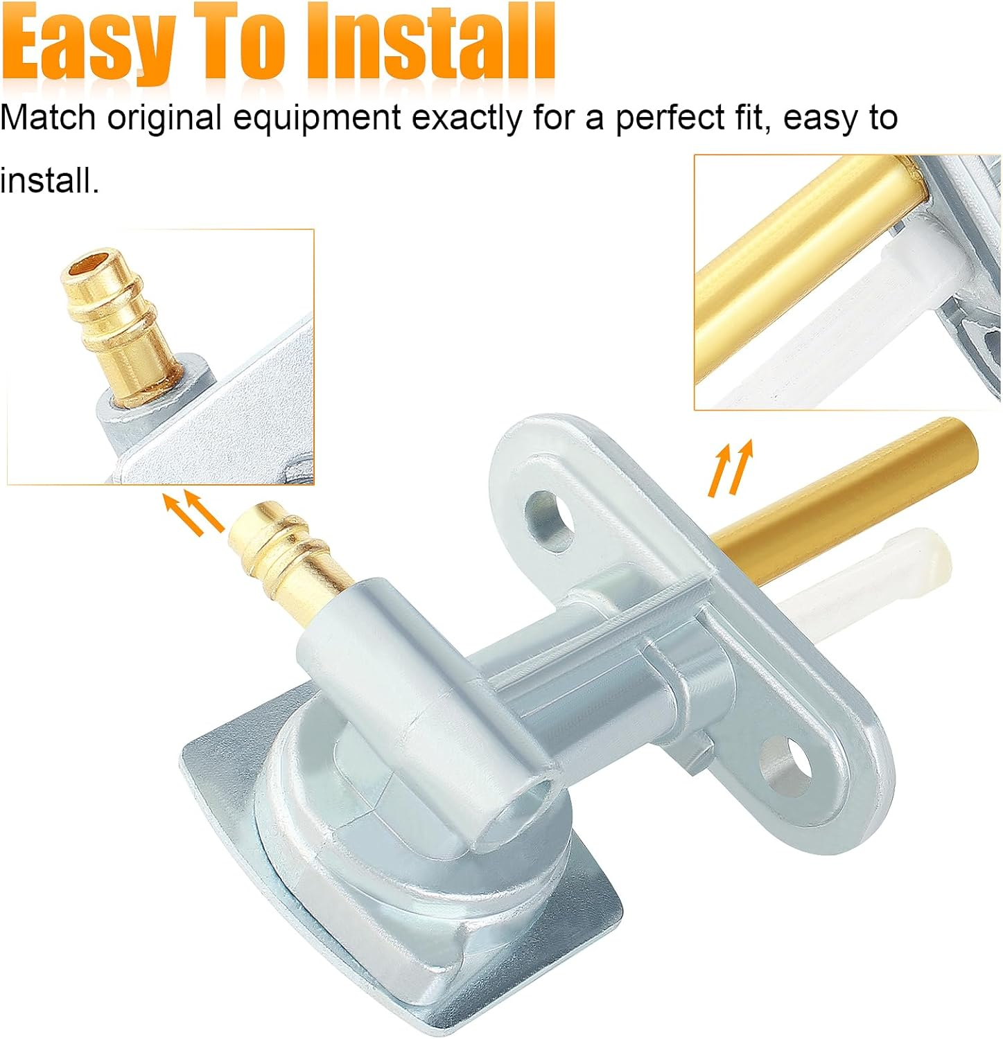 QAZAKY Fuel Gas Tank Petcock Valve Switch Compatible with Suzuki LT80 Quadsport 80 Quadrunner 160 Ozark 250 King Quad 300 LTZ250 LTZ400 LTF250 LTF250F LT160 LT160E LTF160 LTF300 LTF300F LTF4WDX Quad image number 6