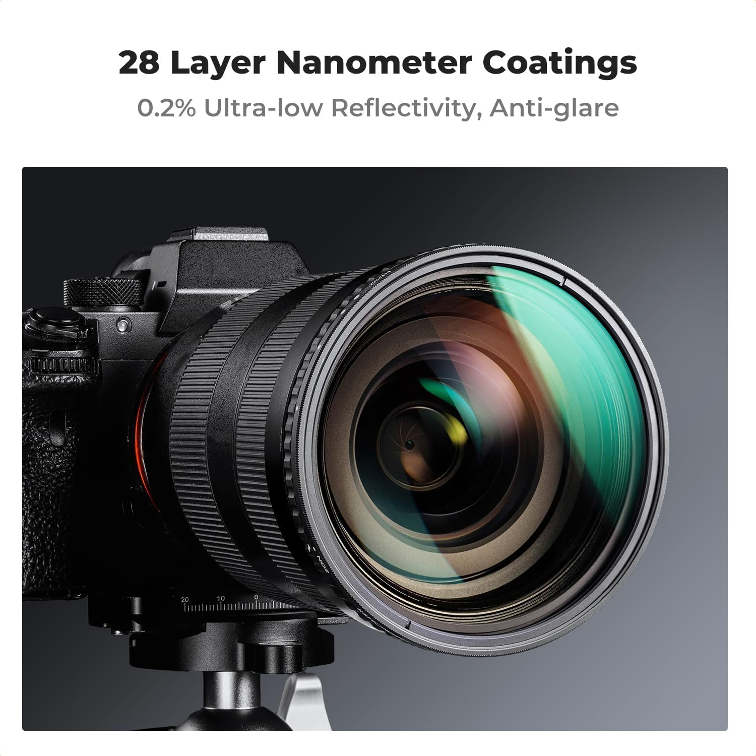 K&F CONCEPT 67Mm Variable ND Lens Filter ND8-ND128 (3-7 Stop) Waterproof VND Filter with 28 Multi-Coatings for Camera Lens (Nano-X Series) image number 3