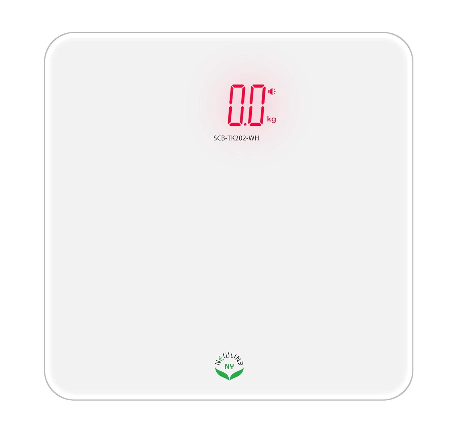 Newlineny Auto Step on White Digital Talking Bathroom Scale, 440 Lb Capacity, SCB-TK202-WH image number 2