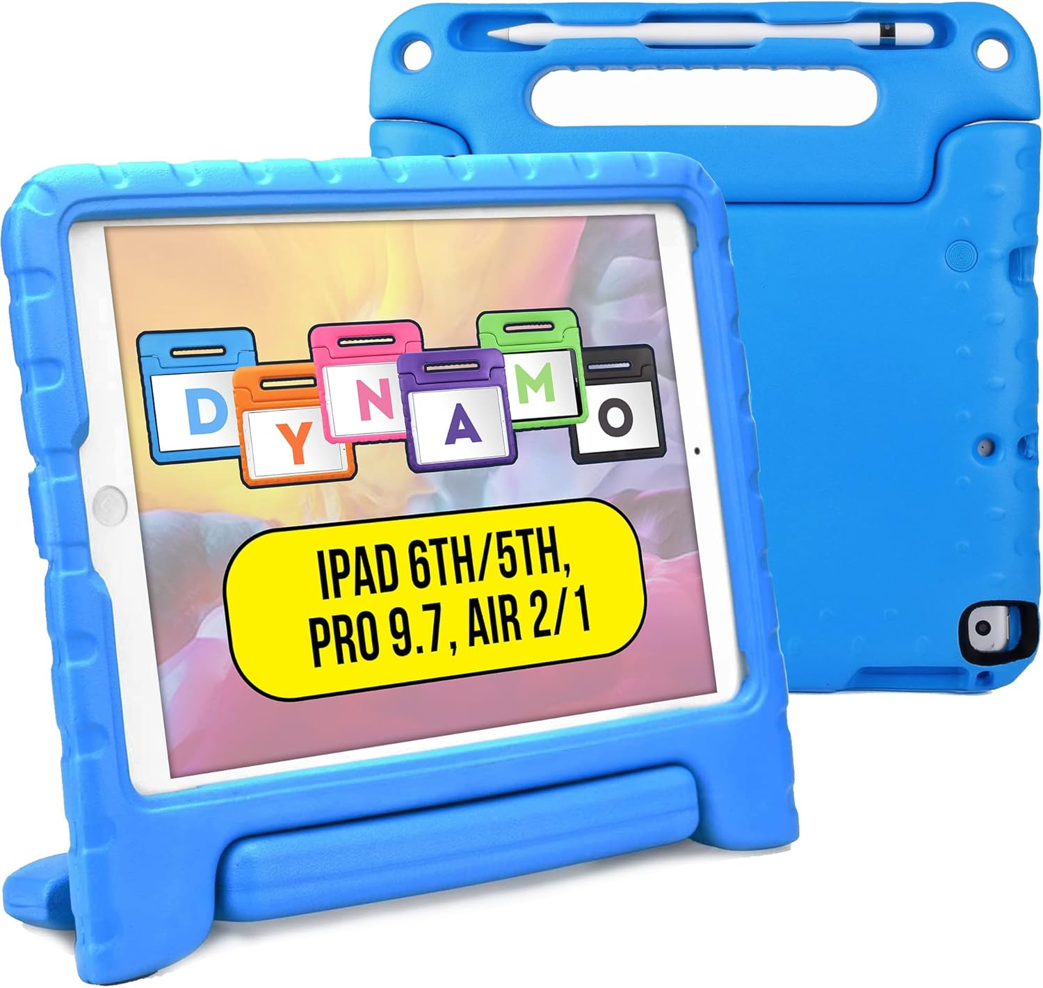 Official Cooper Dynamo Case for Ipad Air 1/ Ipad Air 2 Case for Kids, Ipad 6Th/ Ipad 5Th Generation Case for Kids, Ipad Pro 9.7 | Rugged Foam, Magic Handle, Stand, Pencil Holder, Eco-Mailer image number 4