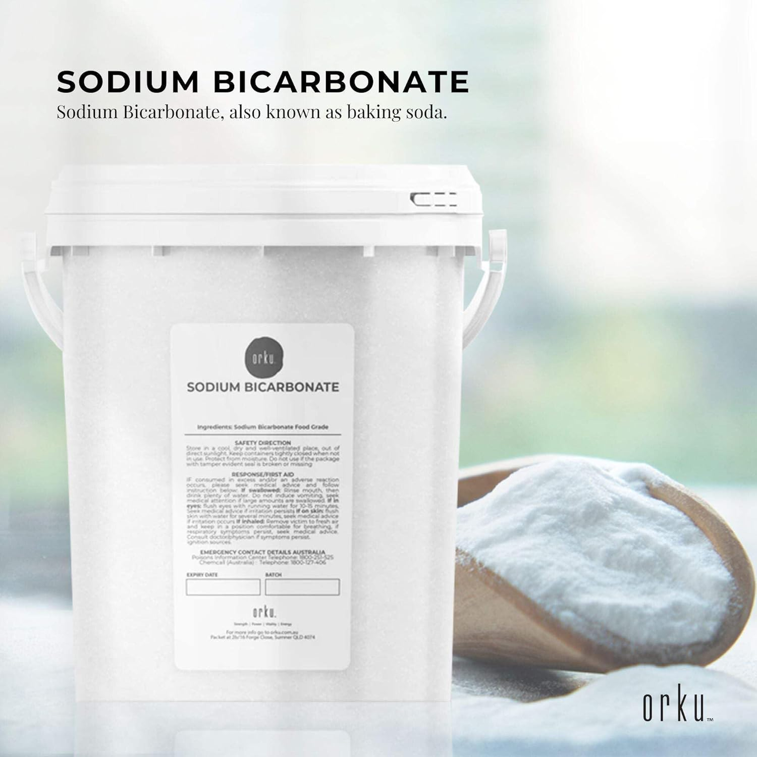 1.3Kg Sodium Bicarbonate Tub - Food Grade Bicarb Baking Soda Hydrogen Carbonate image number 2