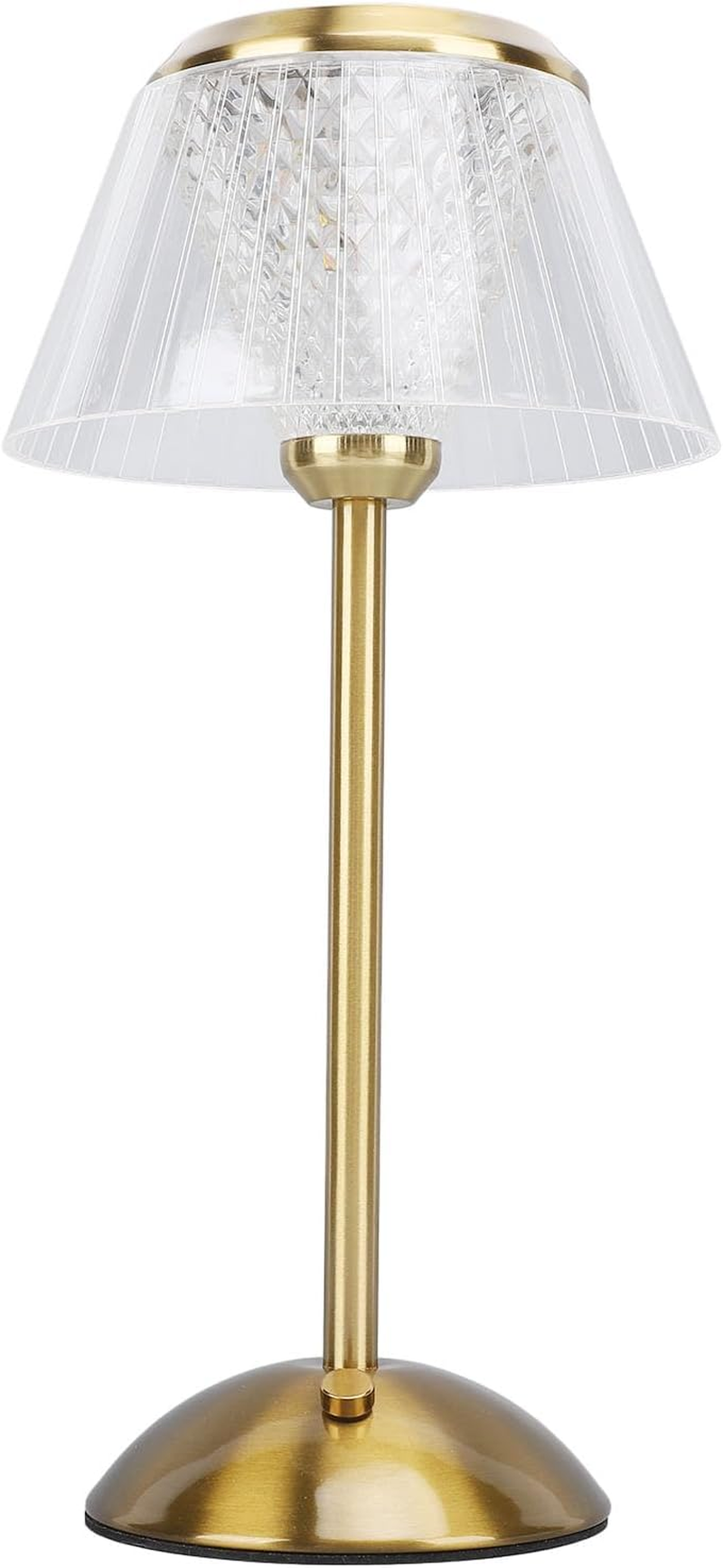 Cryfokt Crystal Desk Lamp Rechargeable 3 Color Temperature Dimmable LED Nightstand Table Light for Bedroom Living Room, Touch Control for Various Activities image number 1