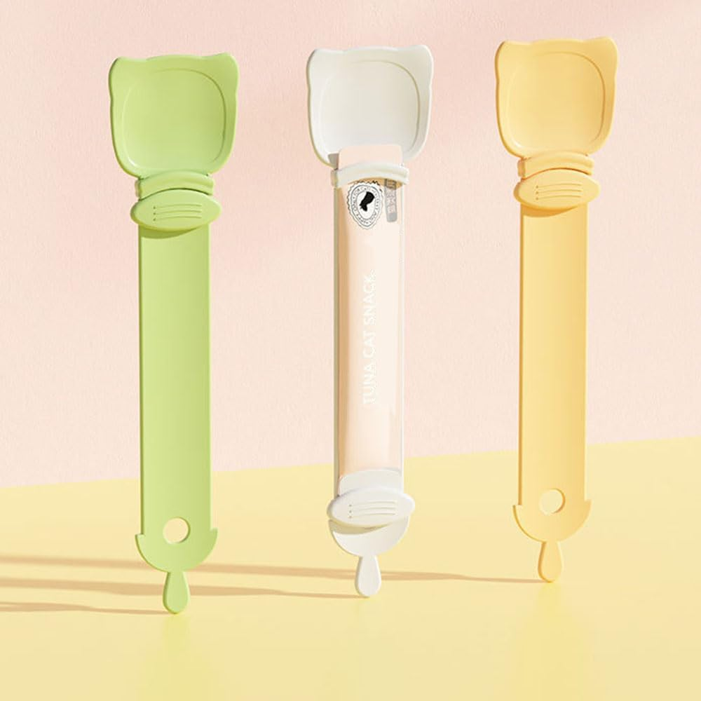 Cat Treat Spoon 3 Pack, Happy Spoon for Cat Treats,Cat Strip Squeeze Spoon Cat Food Spoon, Cat Strip Feeder Lickable image number 4