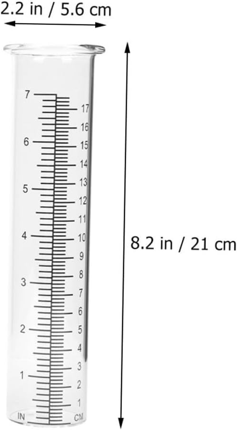 4Pcs Clear Rain Gauge Tubes Transparent Rain Measuring Tool for Garden Lawn Outdoor Precipitation Monitoring