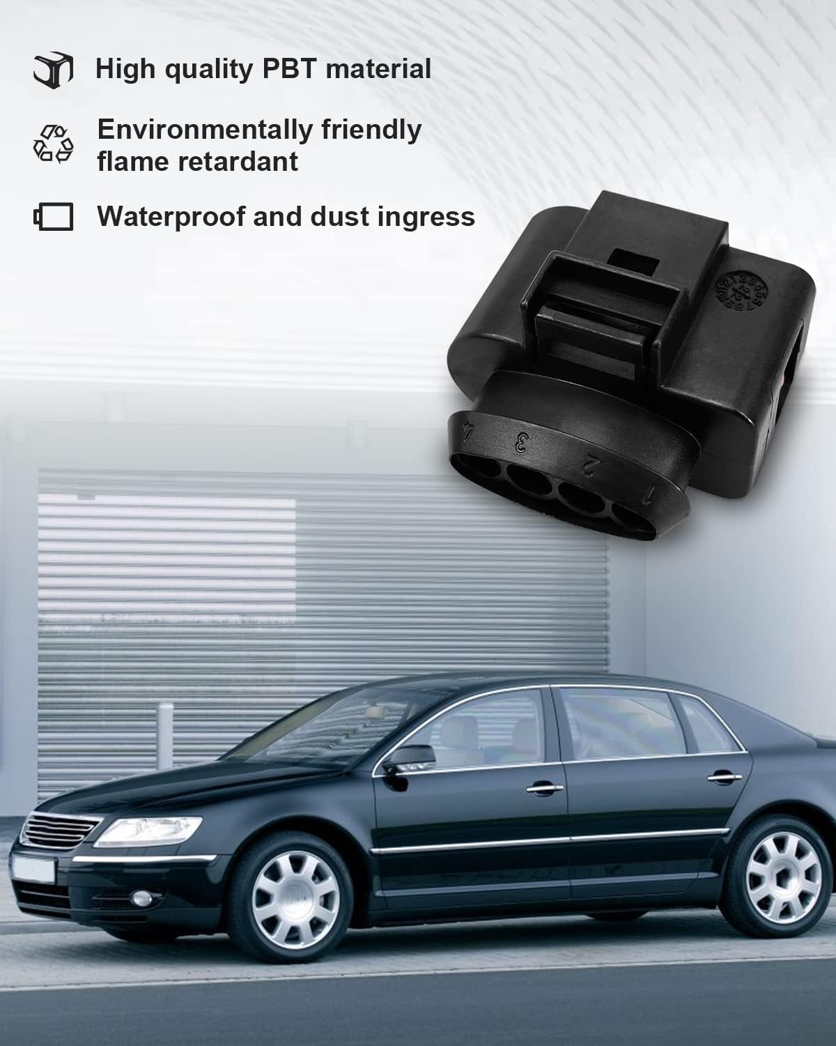 ANODZU 4 Pcs Ignition Coil Connector Repair Kit Fits for VW Passat Tiguan Beetle Golf Jetta AUDI A3 A4 A5 A6 Q7 TT R8, Harness Plug Replace 4B0973724 4B0-973-724 image number 3