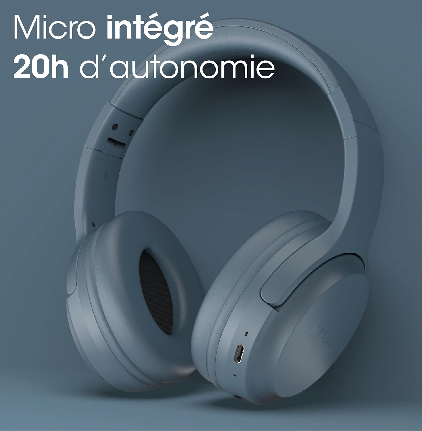 RYGHT Tempo Wireless Headphones - Clear Stereo Sound, 20 Hours Battery Life - Foldable, Lightweight, Music Control, Volume, Answer Calls, Activate Voice Assistants, Padded Ear Cups - image number 1