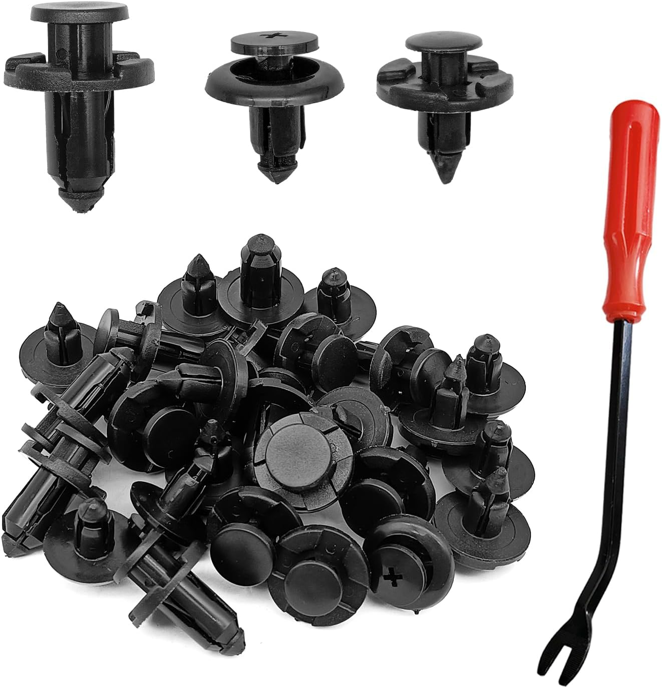 7Mm 8Mm 10Mm Push Type Retainer Fasteners Rivets Clips Compatible with Subaru Replace for 90914-0007, 90913-0067, 90914-0051 (100PCS) image number 4