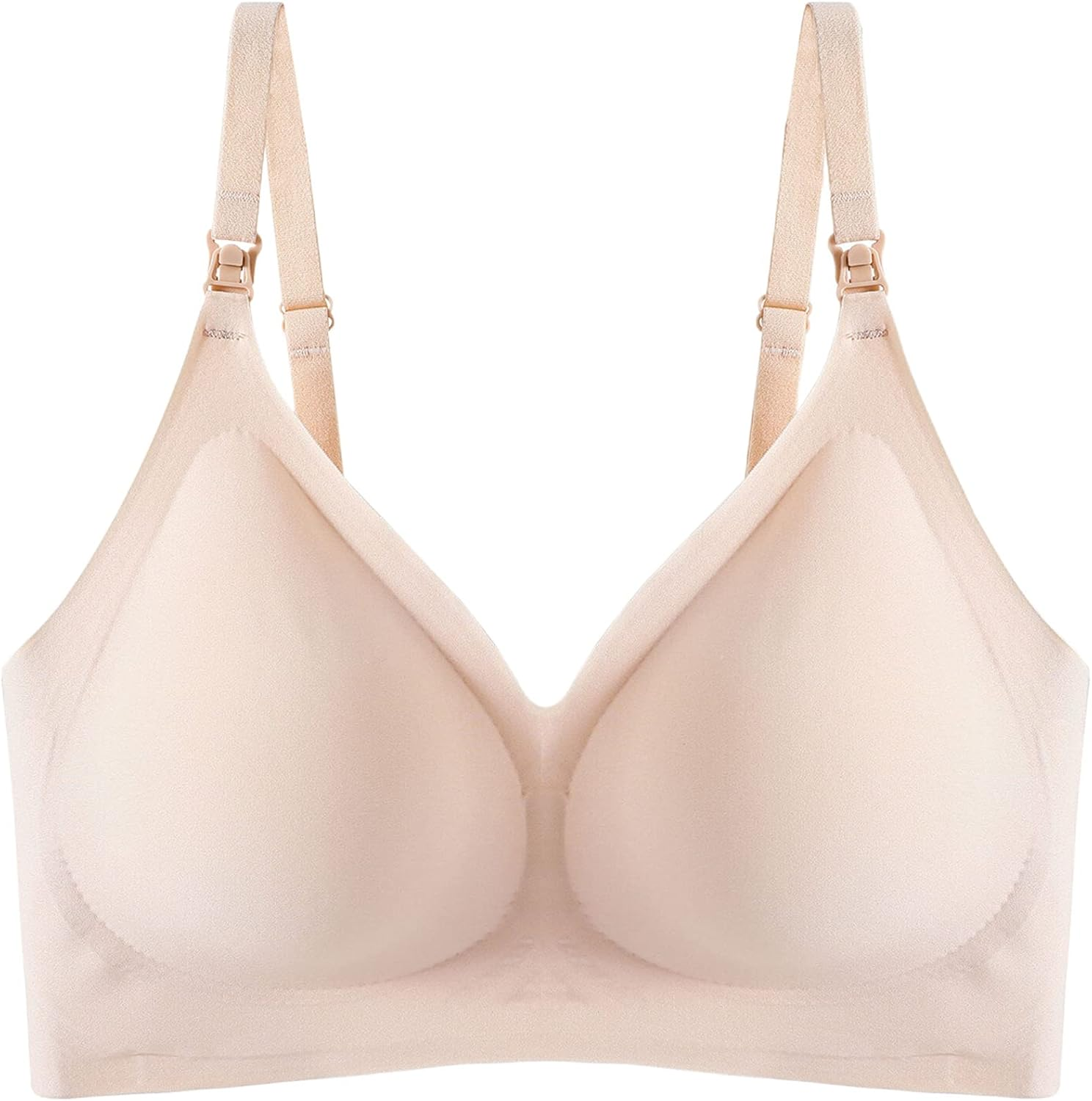 Dress Cici Seamless Nursing Bra for Large Breast, Stretchy Nylon Maternity Bra