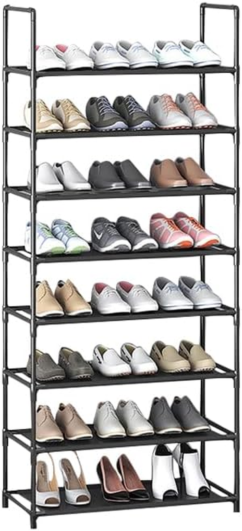 Shoe Rack, Shoe Organizer for Entryways, Shoe Racks for Entryways and Garages, Sturdy and Durable Shoe Rack for Closet，Suitable for Many Shoe Types:Sneakers, Canvas Shoes, Slippers（10-Layer） image number 2