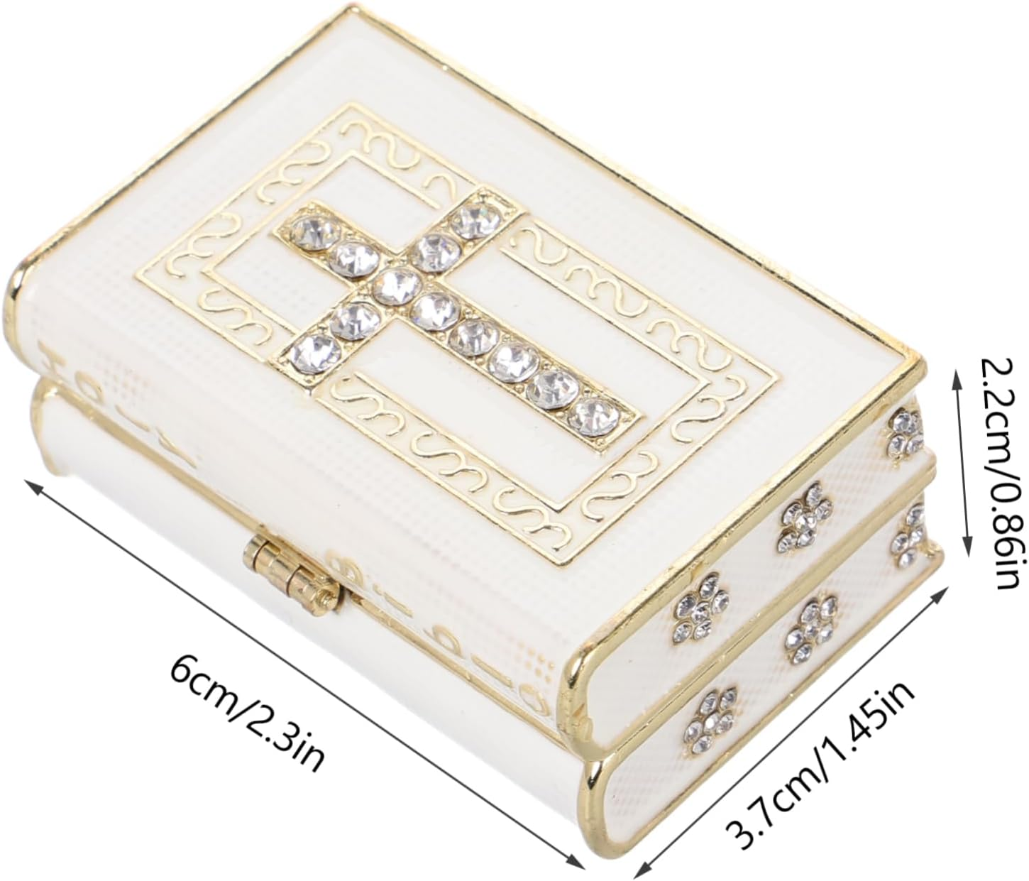 SUPVOX Vintage Book Shaped Storage Box Decorative Key Organizer Jewelry Keepsake Box Unique Simulation Book Design for Bookshelf image number 5