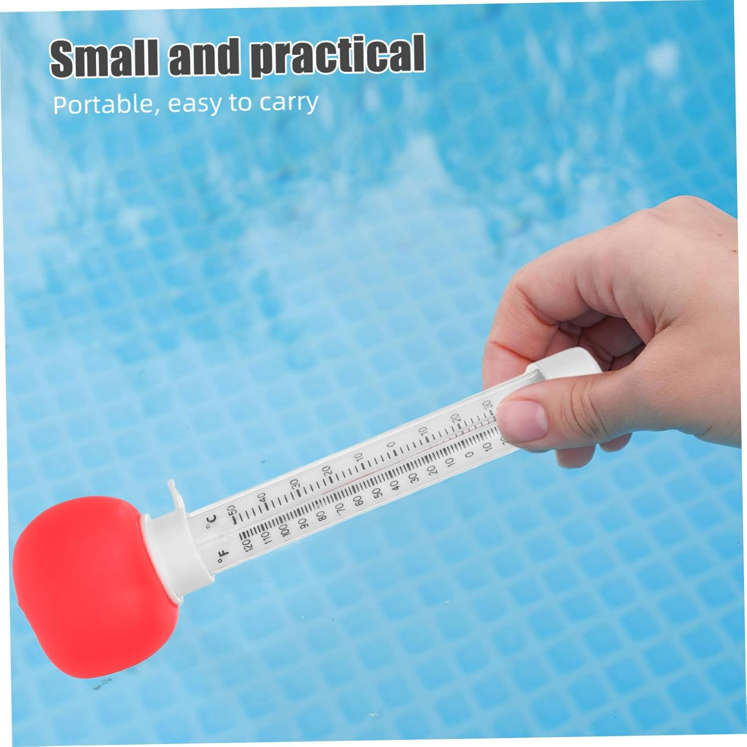 Floating Cartoon Pool Thermometer for Design Easy-Read Large Display Temperature Gauge for Baths Hot Tubs Spas and Aquariums for Boy Girl and Tomato image number 4