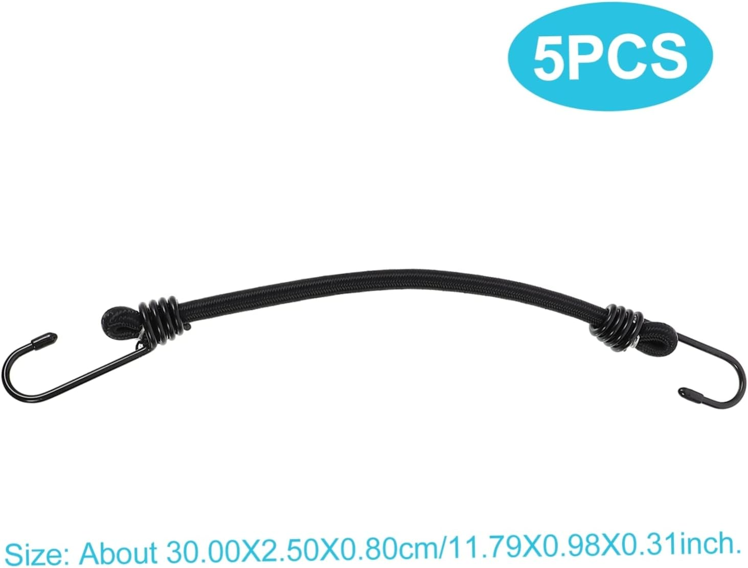 NAMOARLY 5Pcs Elastic Belt Ropes for Luggage Cargo Fixing Hooks Suitcase Straps image number 3