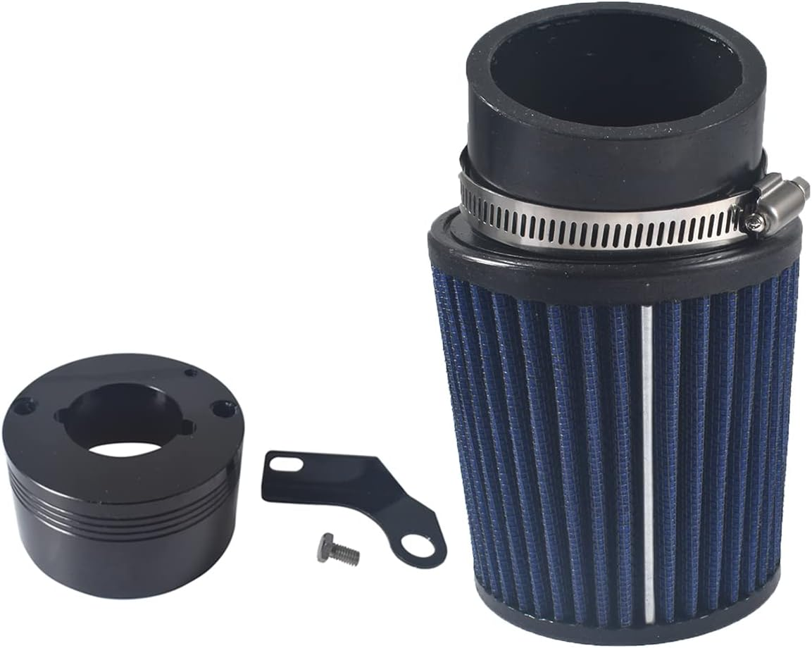 Black Air Filter Adapter for Predator 301Cc 420Cc Go Cart 11Hp 13Hp for Honda GX340 GX390 Clone Engine Go Kart Mud Boats Racing Lawnmower Minibike for Gx270S 13/15Hp Chinese Ohvs