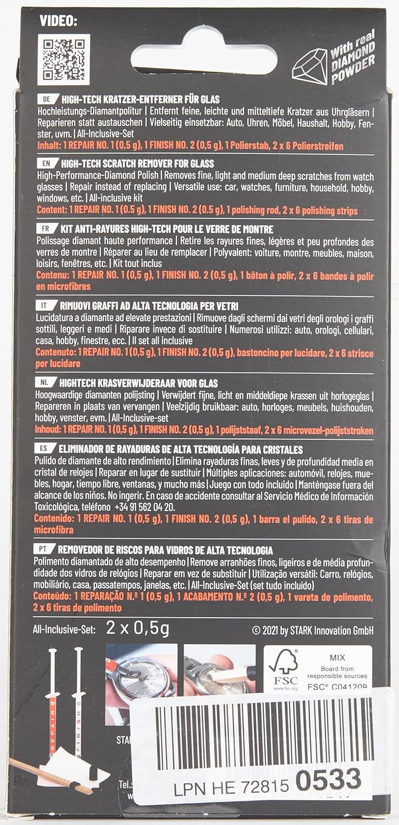 Unbekannt Polywatch Glass Polish Glass Polish Scratch Remover Watch Glass Scratch Remover, 1 Count (Pack of 1) image number 1