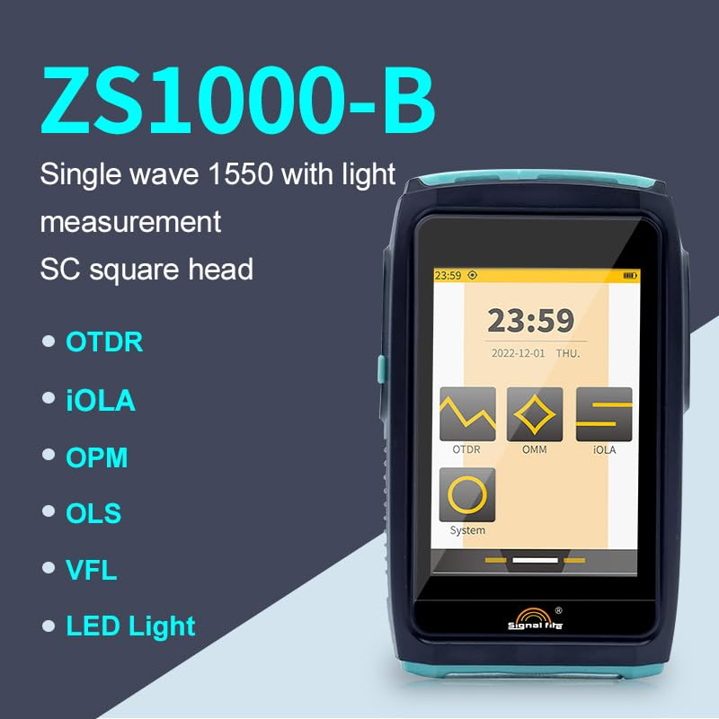 Signal Fire Fiber Optic Tools OTDR Fiber Tester, 1550Nm Mini OTDR Mulit-Function Tester,Optical Light Source W/Built in Opm/Ols/Vfl,Test Rang 0.1-80Km Dynamic Range -50Db~26Dbm image number 3