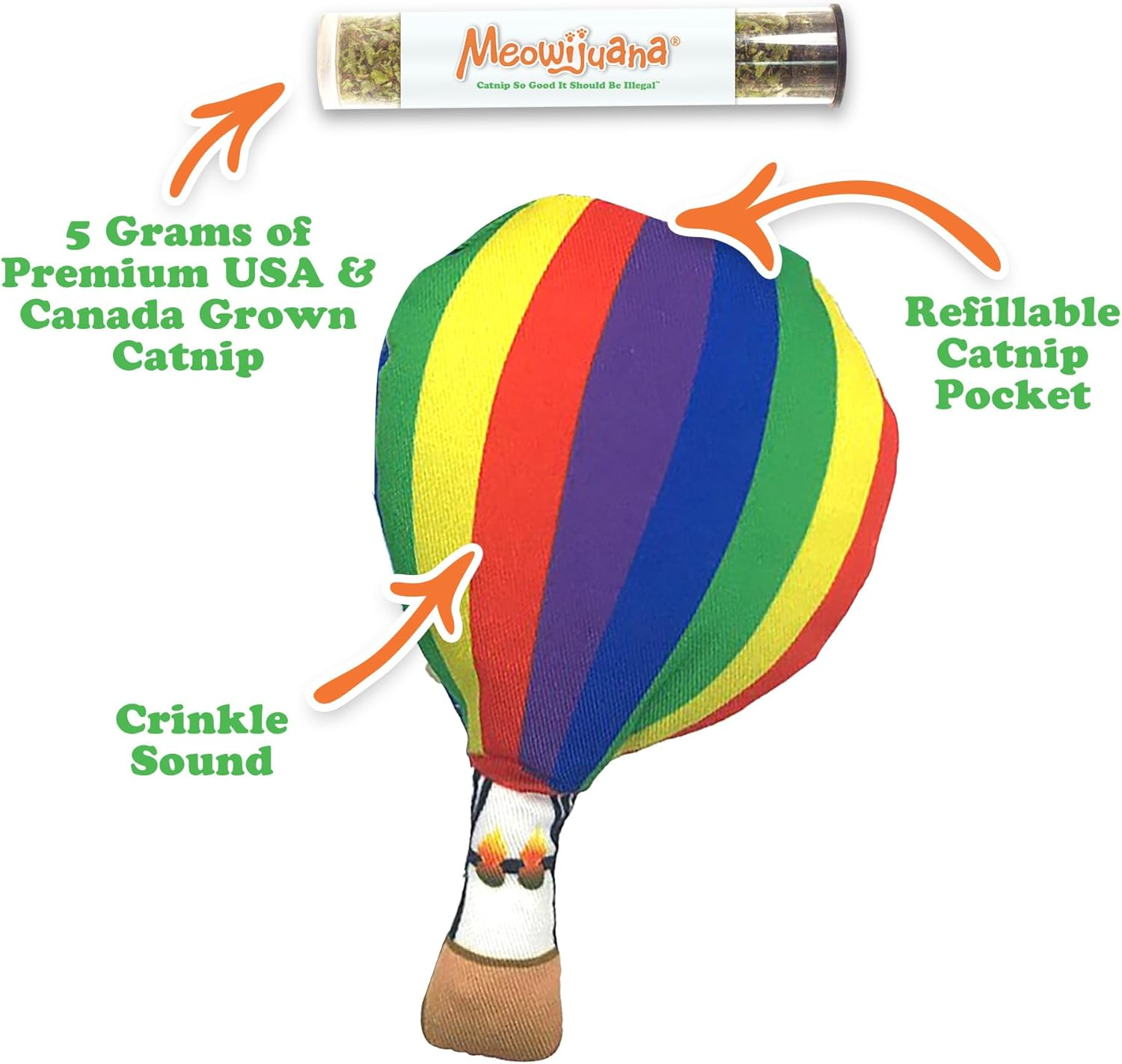 Meowijuana | Get a Rise Bundle | Get a Rise Refillable Balloon Toy and Cloud 9 Catnip Blend | Promotes Play and Cat Health | Includes Organic Catnip image number 4