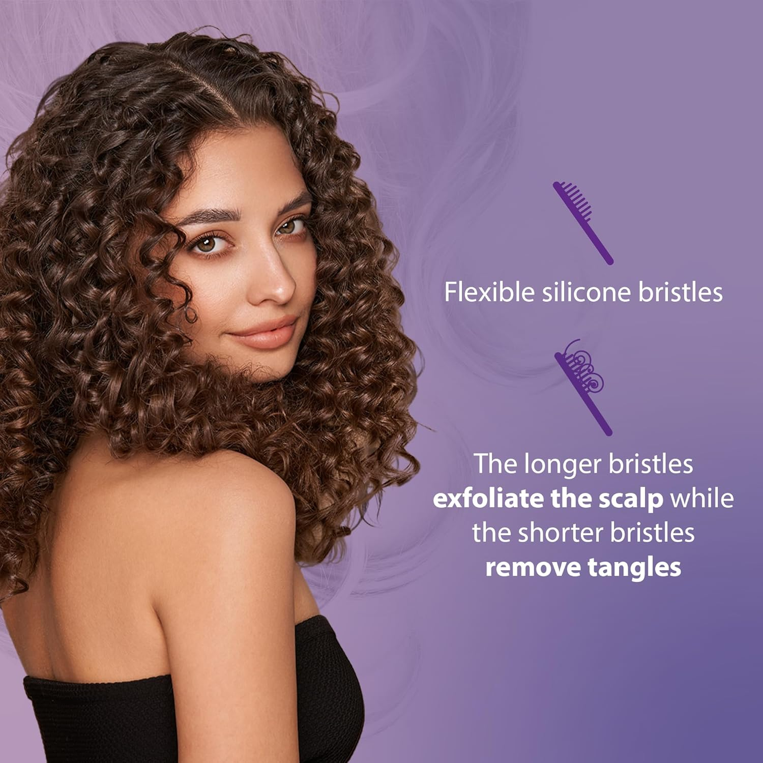 (Turquoise) - CURLY HAIR SOLUTIONS - FLEXY BRUSH (Turquoise)