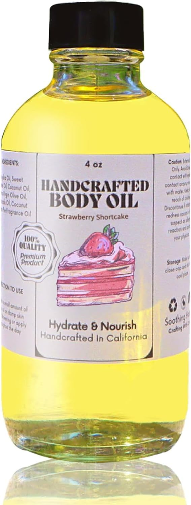 Pohdhk Coconut Cream Pie Body Oil, Handcrafted Body Oil Coconut Cream Pie, Body Juice Oil Vanilla, Moisturizing Body Oil Vanilla, Hand Crafted Body Oil for All Skin Types (Coconut)