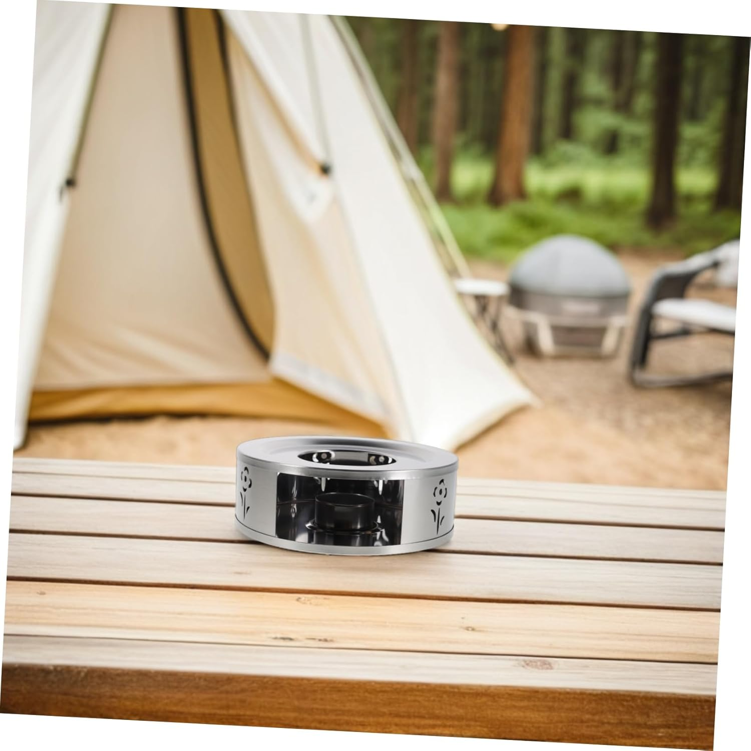 SECFOU Teapot Warmer: Tea Warmer Candle Holder Stainless Steel Tea Kettle Heater Universal Teapot Heater for Coffee Milk Espresso Water image number 2