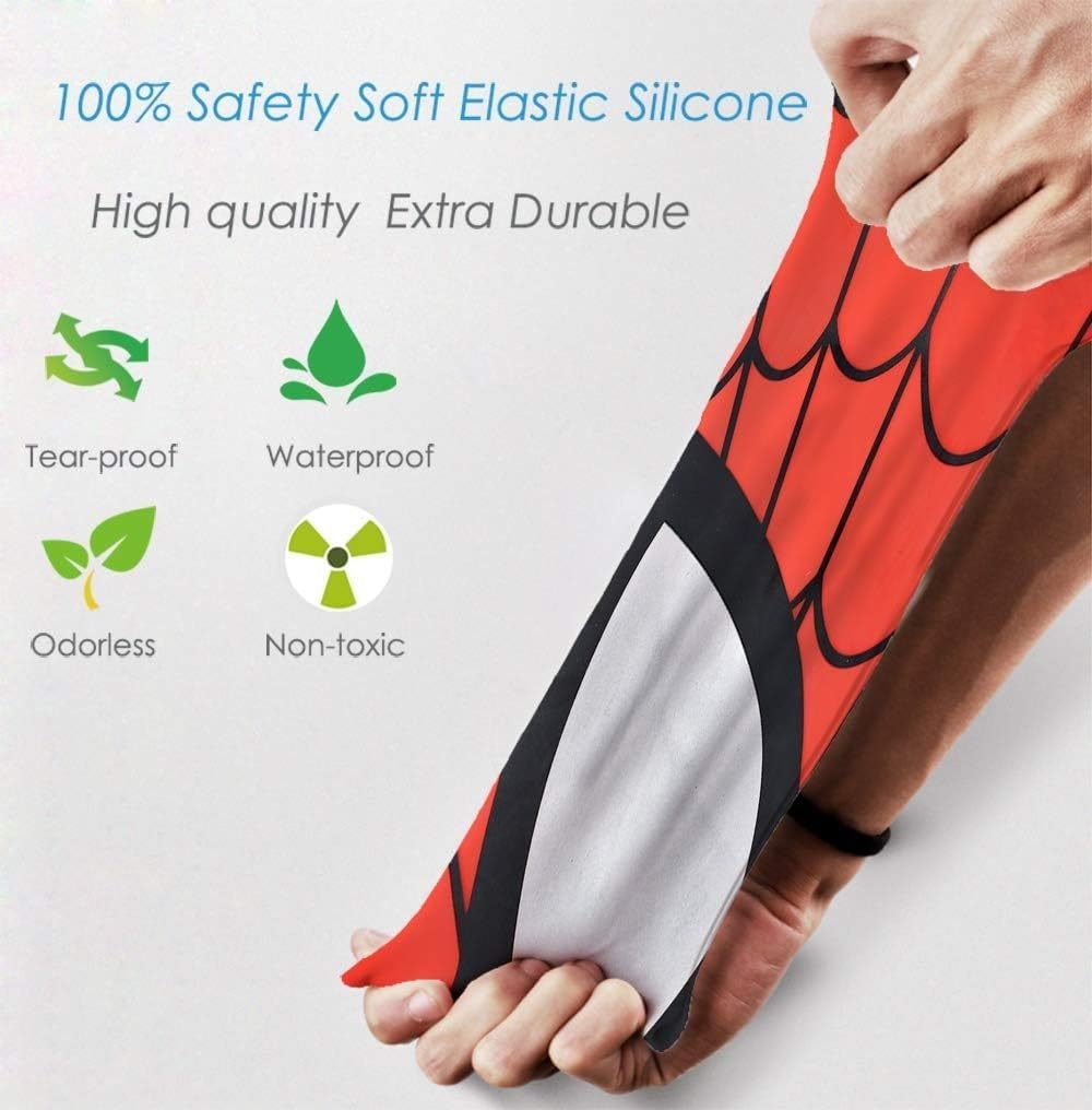 Kids Swimming Caps (Age 4-16) Silicone Swim Cap for Kids Children Boys and Girls, Stretchable and Comfortable Swimming Hats, Waterproof Bathing Caps for Long and Short Hair