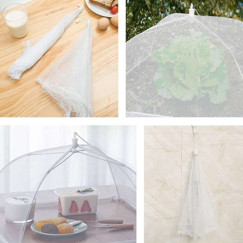 Onarway 3 Pack Food Serving Tents 14 Inch Pop-Up Encrypted Mesh Food Covers, Keep Flies Bugs Mosquitoes Away, Fine Net Screen Umbrella for Outdoors, Parties Picnics, Bbqs, Reusable and Collapsible image number 1
