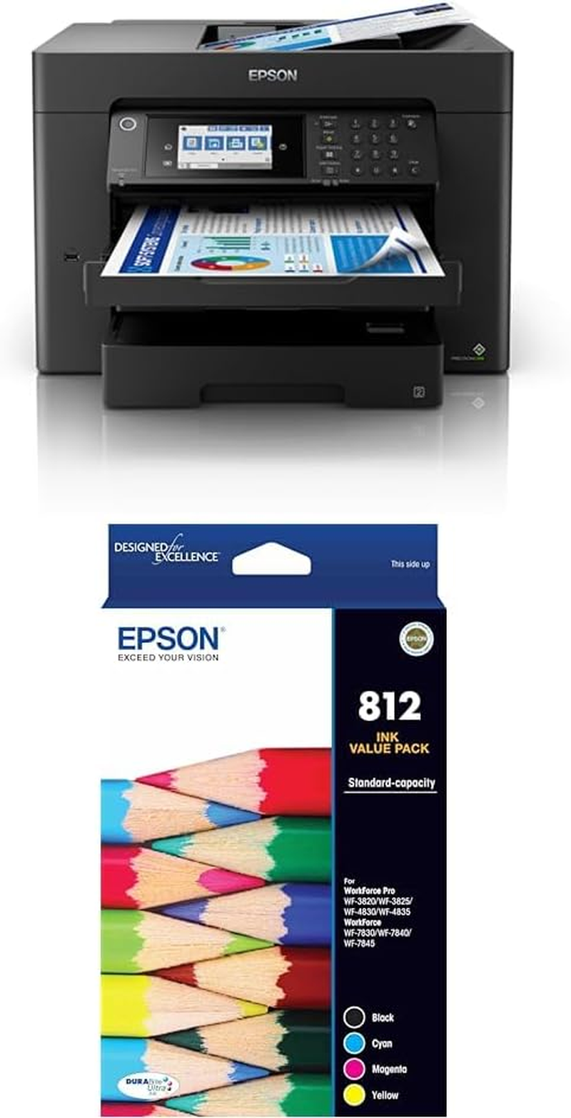 Epson Workforce WF-7845 Multifunction Printer, Medium, Black, C11CH67502
